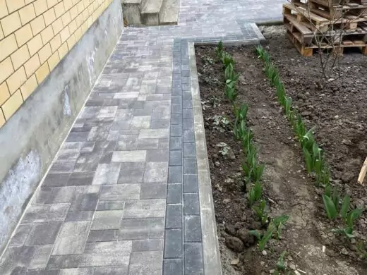 Тротуарная плитка Кирпичик Чёрный, фактура гладкий, гранитная, мрамор, высота 40 мм, 60 мм, 80 мм-22